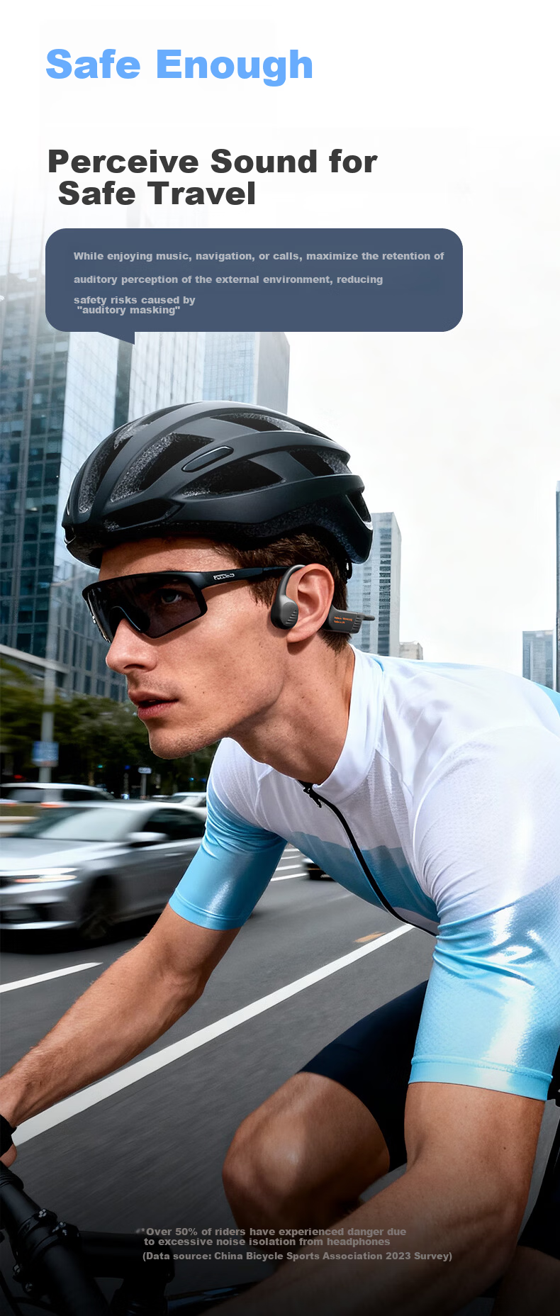 Aigo Bone Conduction Bluetooth Sports Earphones for Kids IP56 Dustproof Waterproof Open Wireless Marathon Cycling Running Ear Hook Long Battery Life GS09e Black 2