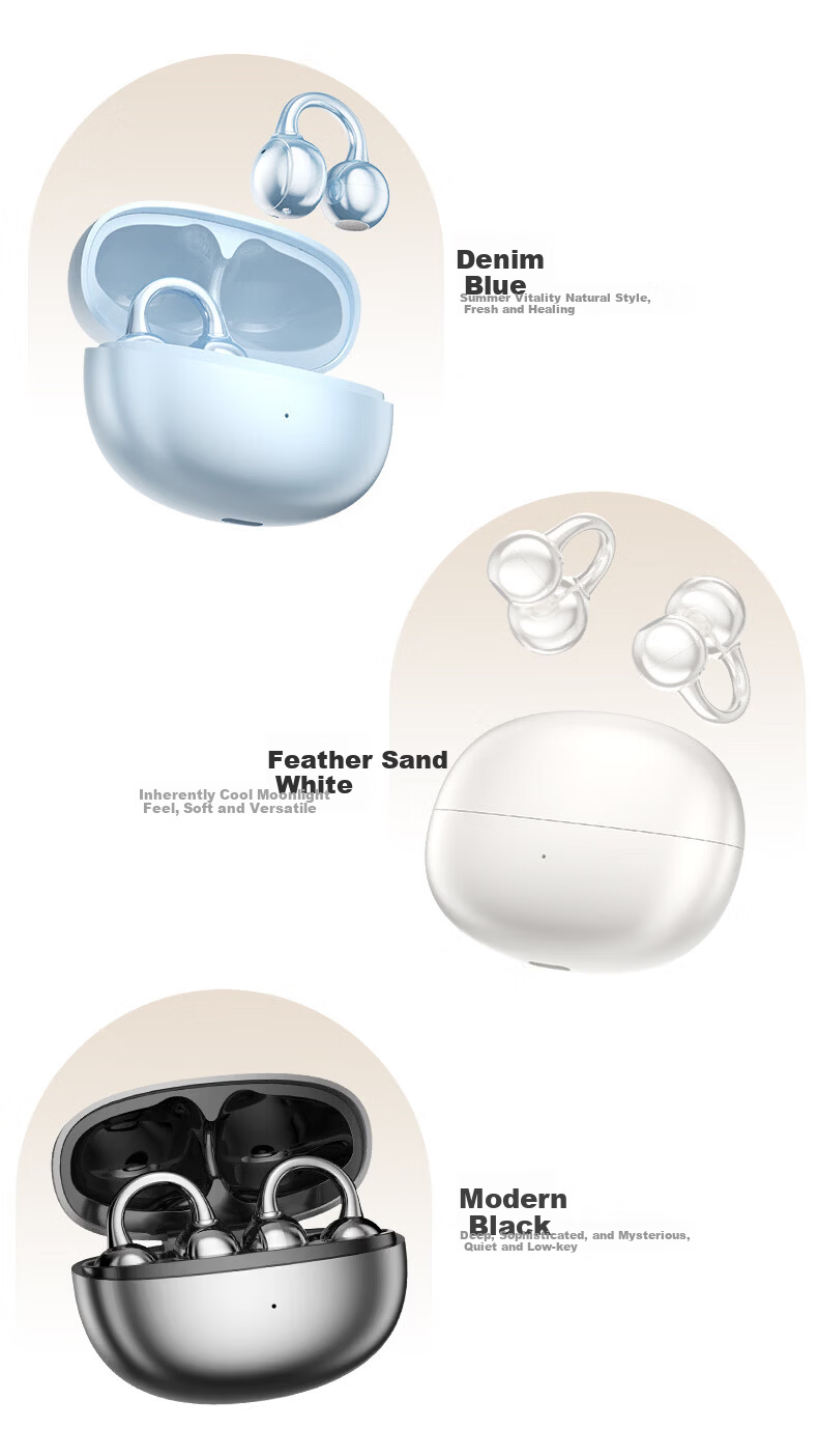 PVF 2026 New Berlin Sound Bone Conduction Bluetooth Earclip Wireless Open-Ear Sports Running Headphones Long Battery Life Non-In-Ear 25