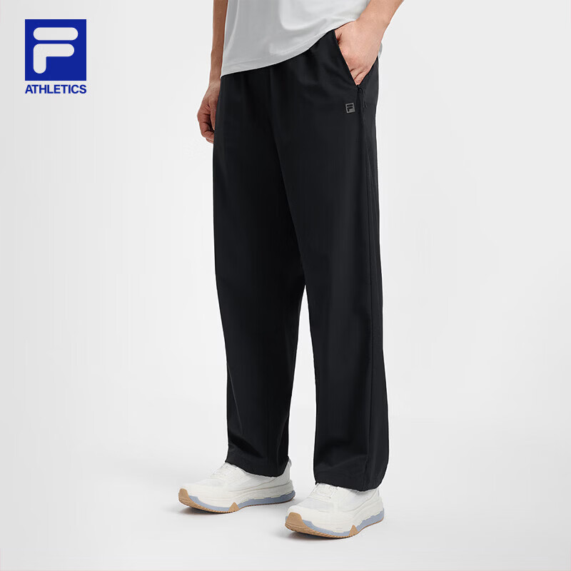 FILA Official Men's Woven Long Pants 2026 Summer New Running Fitness Sports Loose Trousers