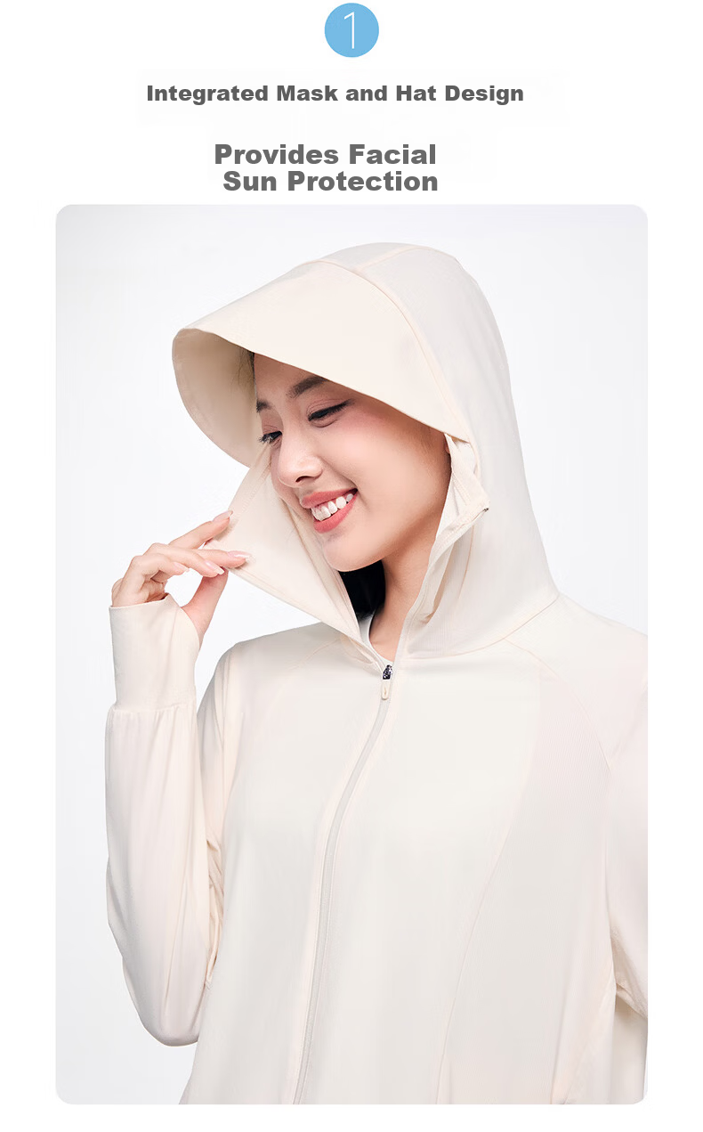 Erke Women's Knitted Sun Protection Jacket Summer Quick-Dry Ice Cooling Breathable UPF80+ Outdoor Sports Windbreaker 15