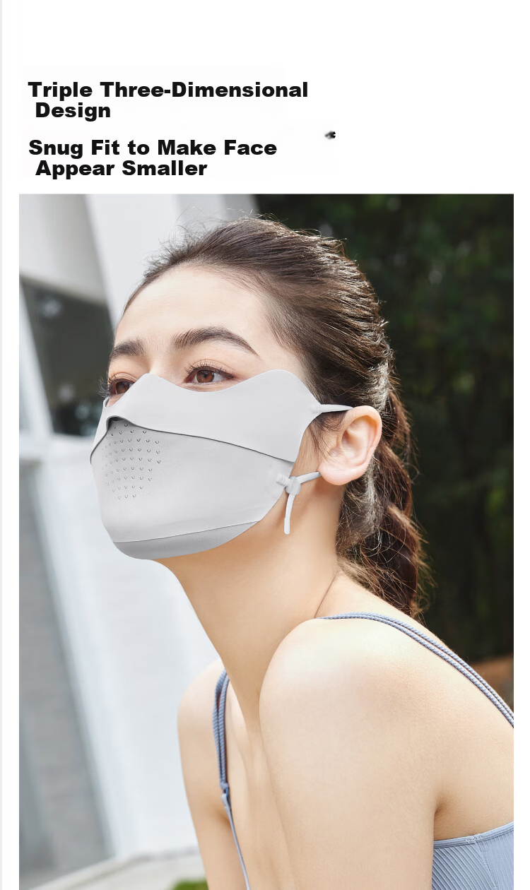 Beneunder Lightweight Breathable Sunscreen Face Mask Facekini High-Value Cycling Face Cover Green 10