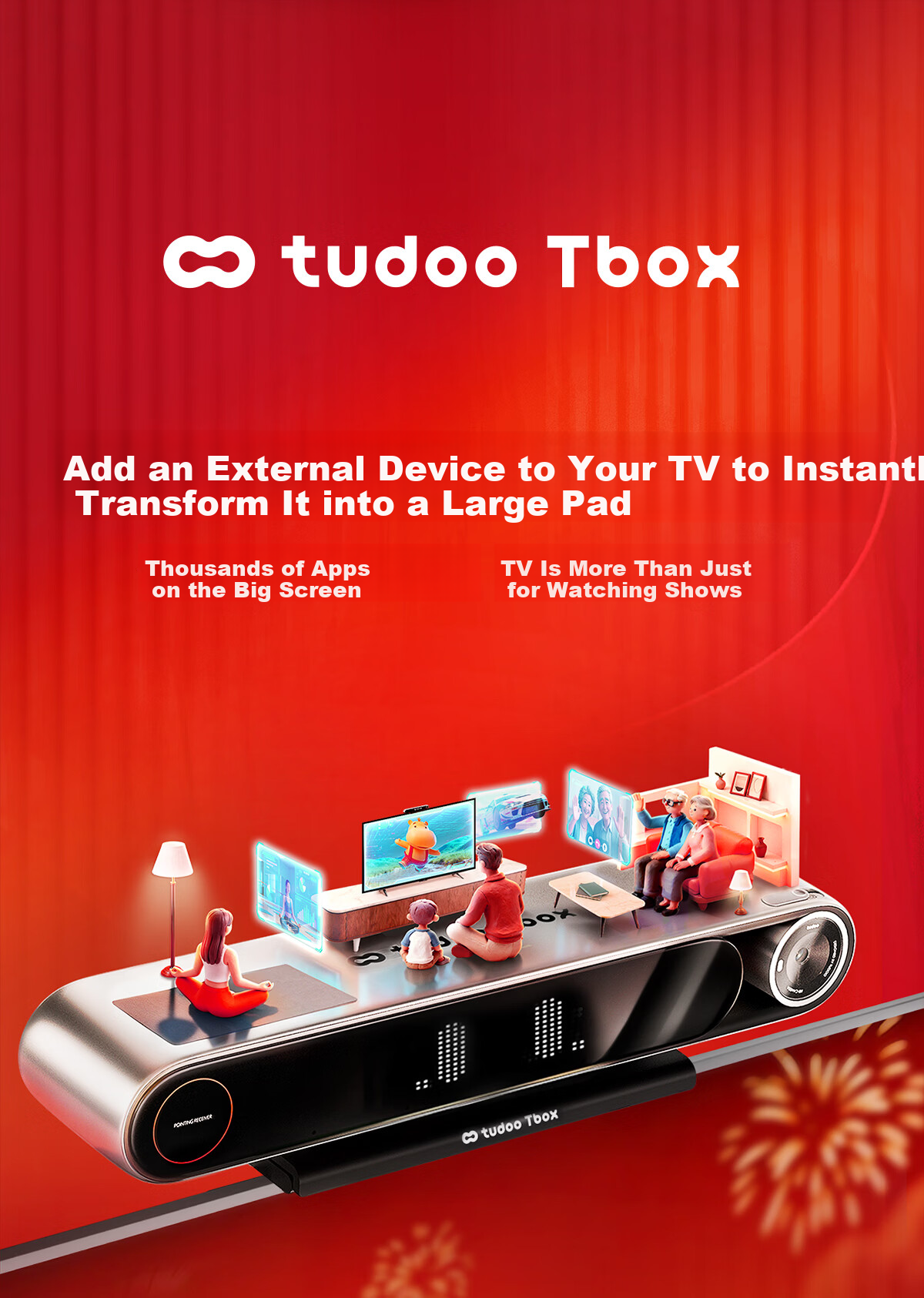 TUDOO Tbox TV AI Box Kids Learning Fitness Mirror Motion Sensor Game Smart 4K Ultra HD Box 4