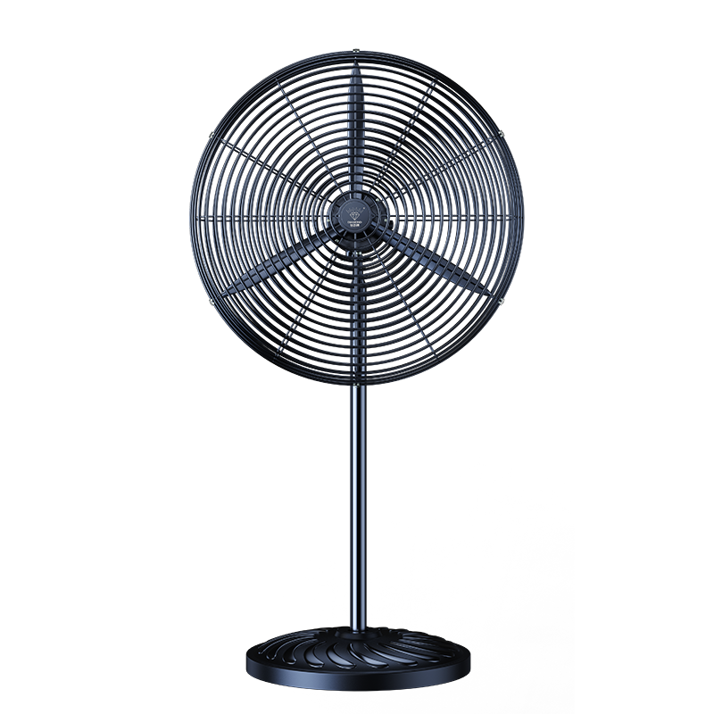 DIAMOND Industrial High-Power Floor Fan Large Commercial Factory Workshop School Pedestal Oscillating Horn Fan Model 500 Plastic Steel Blades Three-Speed Knob