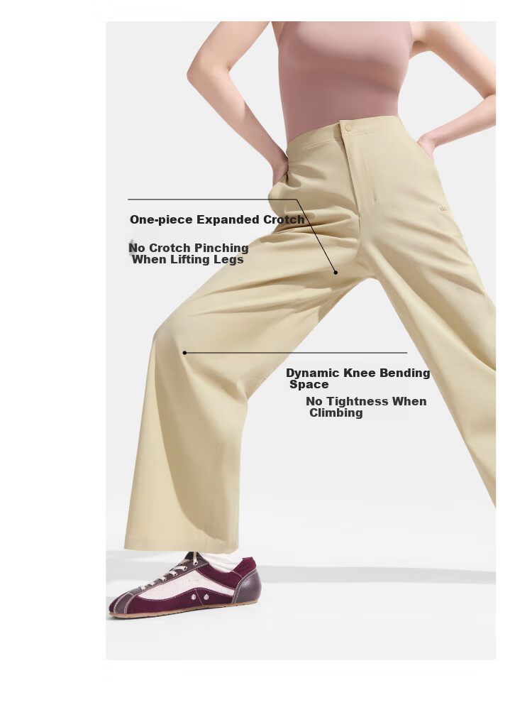 Banana Under Women's Long Pants 3D High Elastic Water-Repellent Cooling Quick-Dry Straight Softshell Pants EL001 Dusk Black M 17