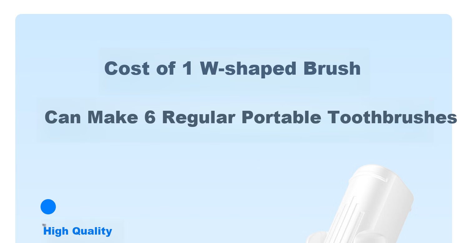 CLOTOO Orthodontic W-Shaped Soft Bristle Small Head Interdental Toothbrush for Teenagers Purple 1 Piece 24