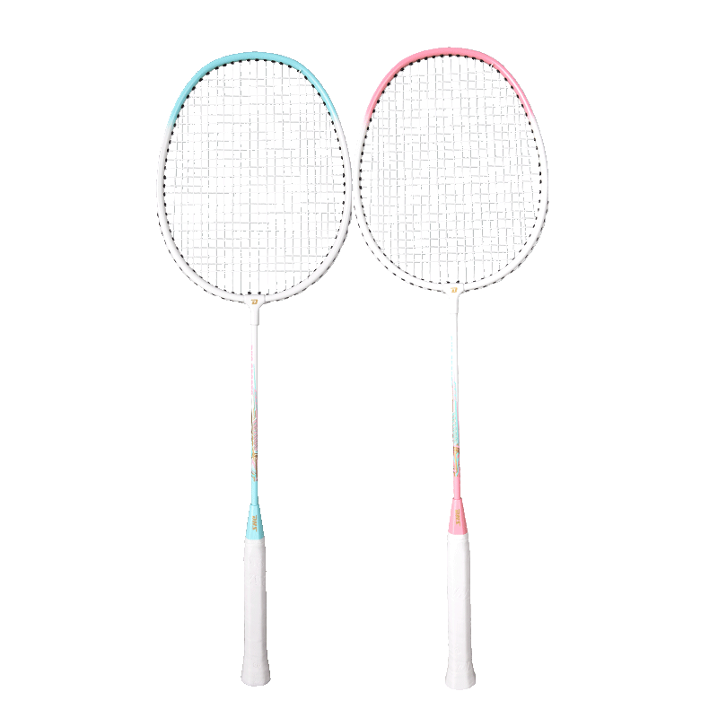 DHS Badminton Racket Set (Including Grip And Shuttlecock), Deep Groove, Durable Competition Rackets, Double Rackets EG2000