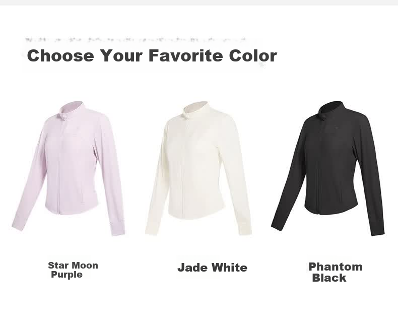 CAMEL Original Yarn Sun Protection Jacket Women Stand Collar Slim Cool Sports Jacket Y26BZ3L0029 Phantom Black S 12