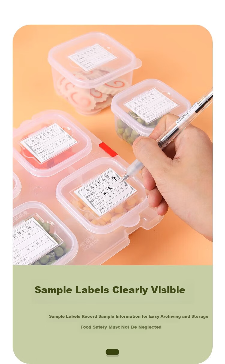 Danshi Zhiyuan Food Sampling Boxes Canteen Sample Containers Dish Sampling Fresh-Keeping Boxes 300ML 10 Pieces (Beijing Warehouse) 9