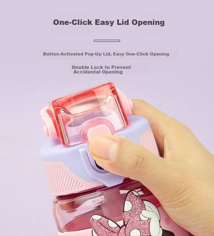 Disney Kids Water Bottle Summer Straw Cup Tritan Material Shatterproof Primary School Student Sports Water Bottle 540ml 4