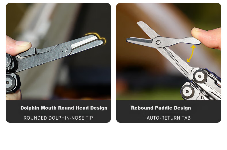 WeiZhiWei KaiTuo Silver Outdoor Home Multifunctional Folding Knife Emergency Rescue Pliers Portable Swiss Army Knife 8