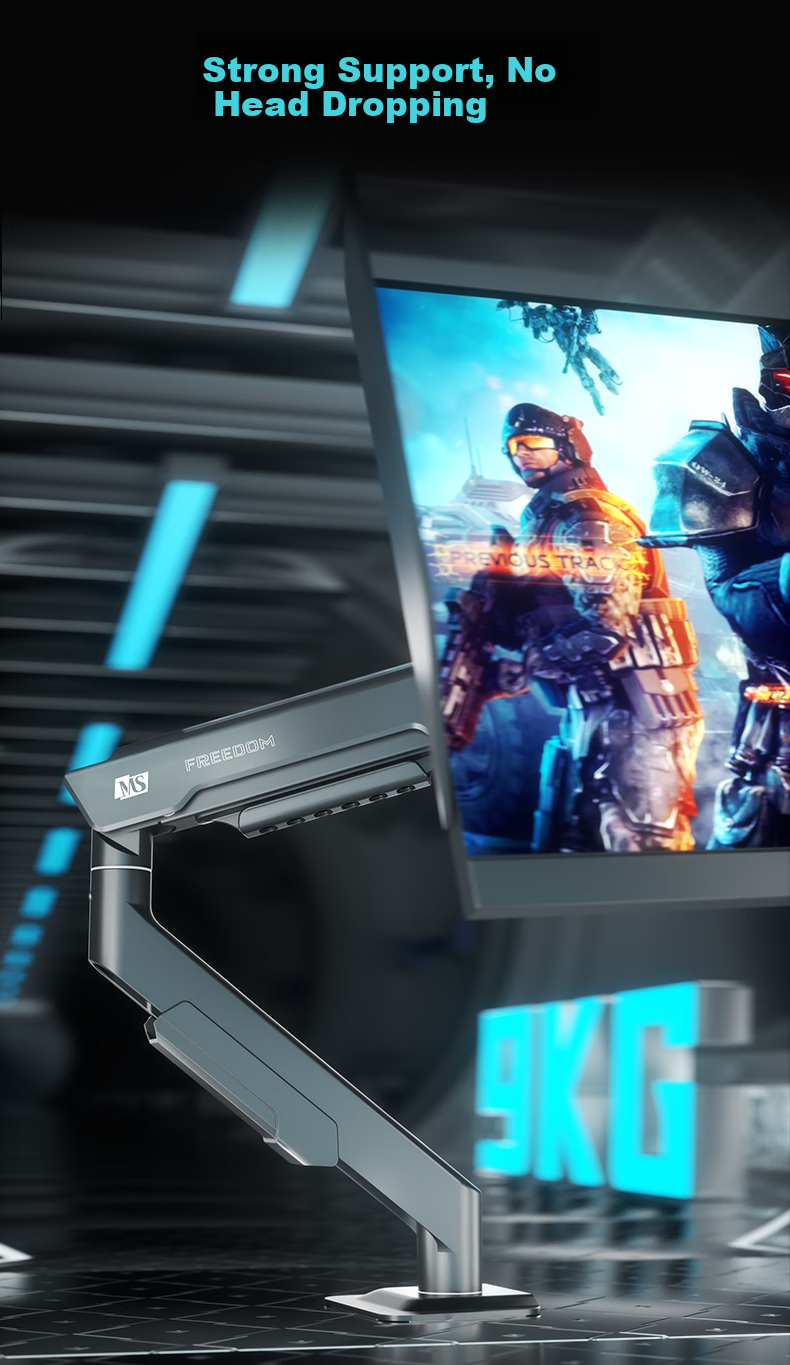 MS Monitor Arm Mechanical Arm Computer Screen Stand Gaming OLED Screen Dedicated Arm Compatible with 34-inch Curved Screen Haidiao X81 Max Night Black 13