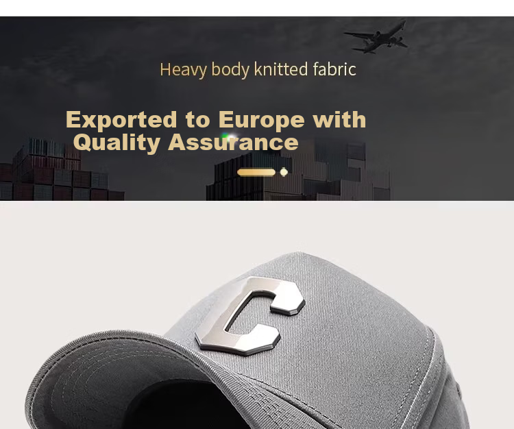 Miiow Men's New Deepened High-Top Baseball Cap C-Logo Large Head Circumference Outdoor Duckbill Hat Trendy Face-Slimming Brand 9