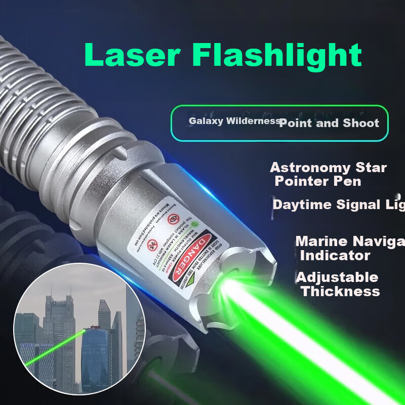 Huanxing High-Power Laser Green Light 8000m Long-Distance Pointer for Real Estate Model Outdoor Self-Defense Trainer Tour Guide Starry Sky Pen