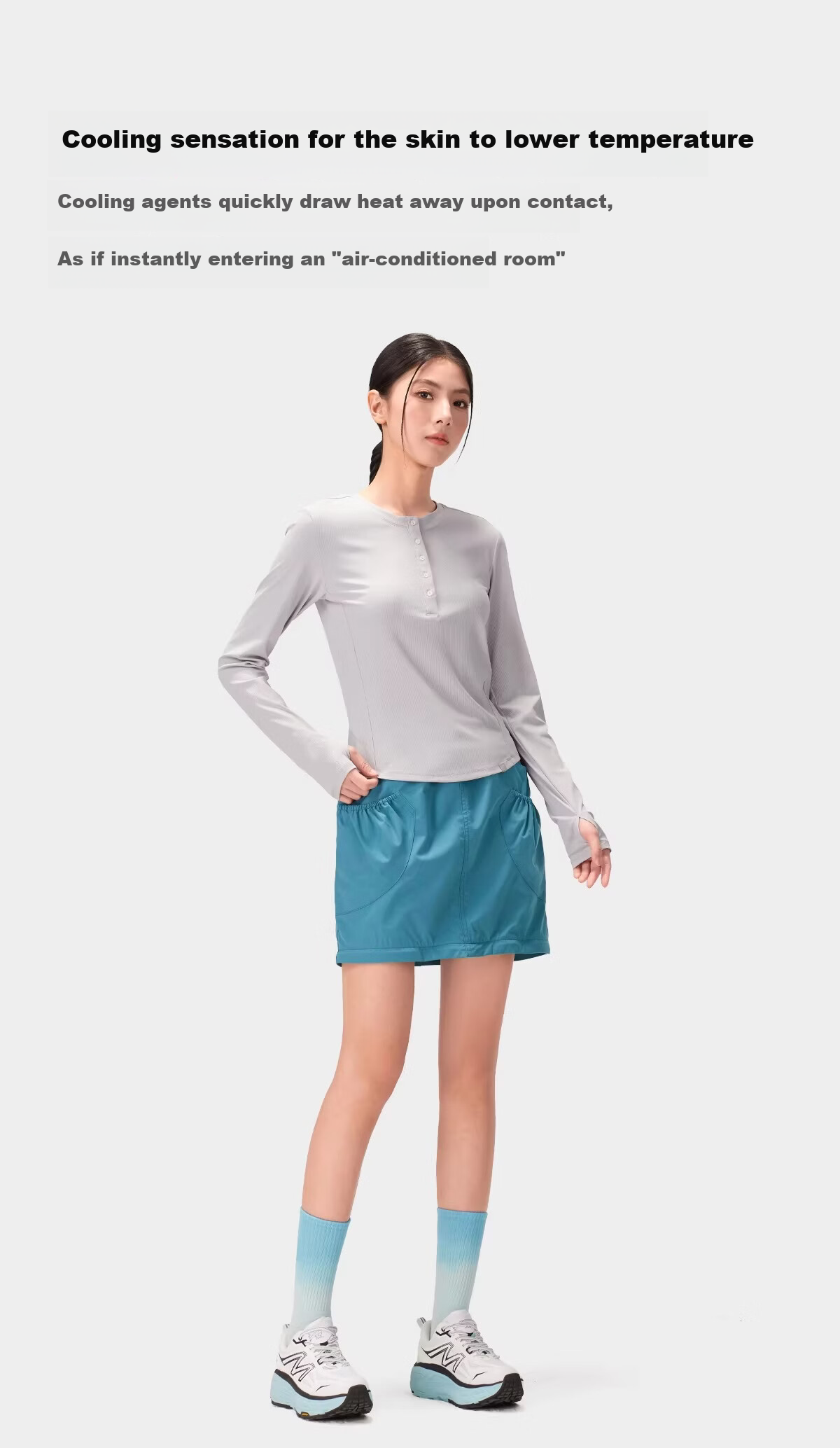 CAMEL Women's Outdoor Base Layer Long Sleeve Stretch Slim Cooling Sun Protection T-Shirt for Hiking Mountaineering Cycling T8038 Spring Summer 2026 4