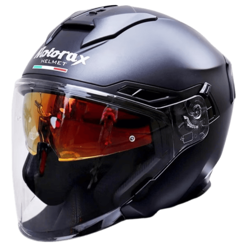 MOTORAX S30 Motorcycle Helmet Four-Season Breathable Sun Protection 3C Electric Vehicle Sports Riding Dual Lens Helmet Graphite Black XL