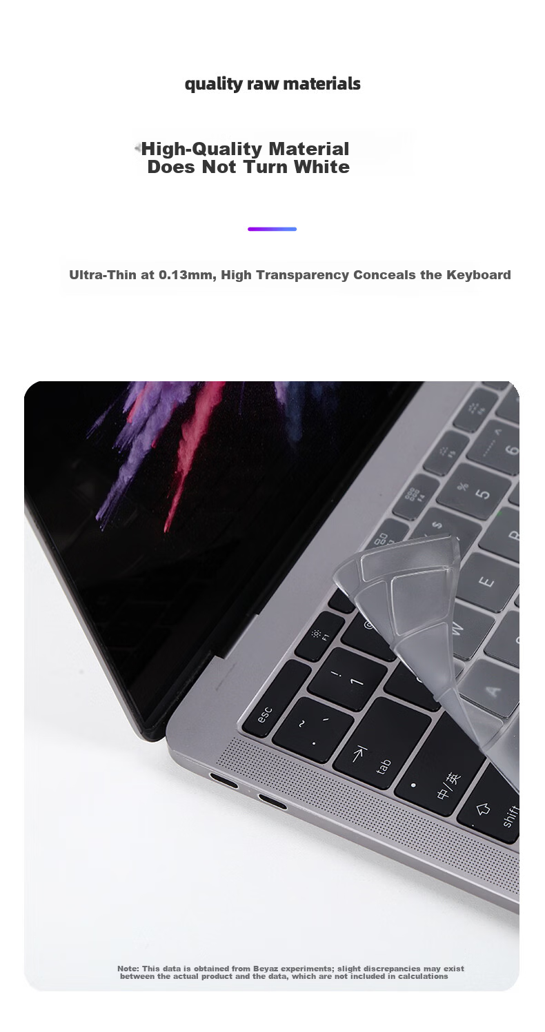 BIAZE Apple MacBook Air 11-inch Laptop Keyboard Cover TPU Invisible Protective Film Waterproof Dustproof (A1370 A1465) b87-Transparent 5