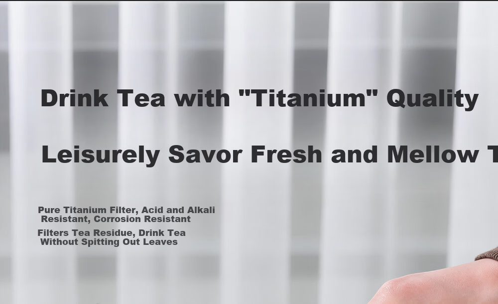 Fuguang Borosilicate Glass Pure Titanium Tea Infuser Double-Layer Business Travel Water Cup Men's Gift Box Set 5