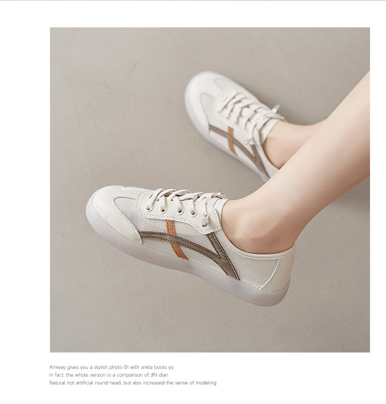 ZHR Women's Shoes, Summer New Style Mesh Breathable White Sneakers, Genuine Leather Training Sports Shoes for Women, A67E White Blue Size 37 22