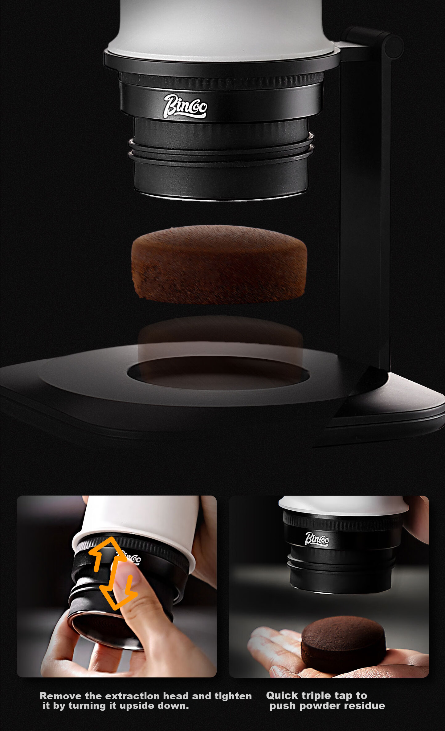 Bincoo Portable Coffee Maker H2Pro Capsule Coffee Machine Small Electric Italian Espresso Extractor 16