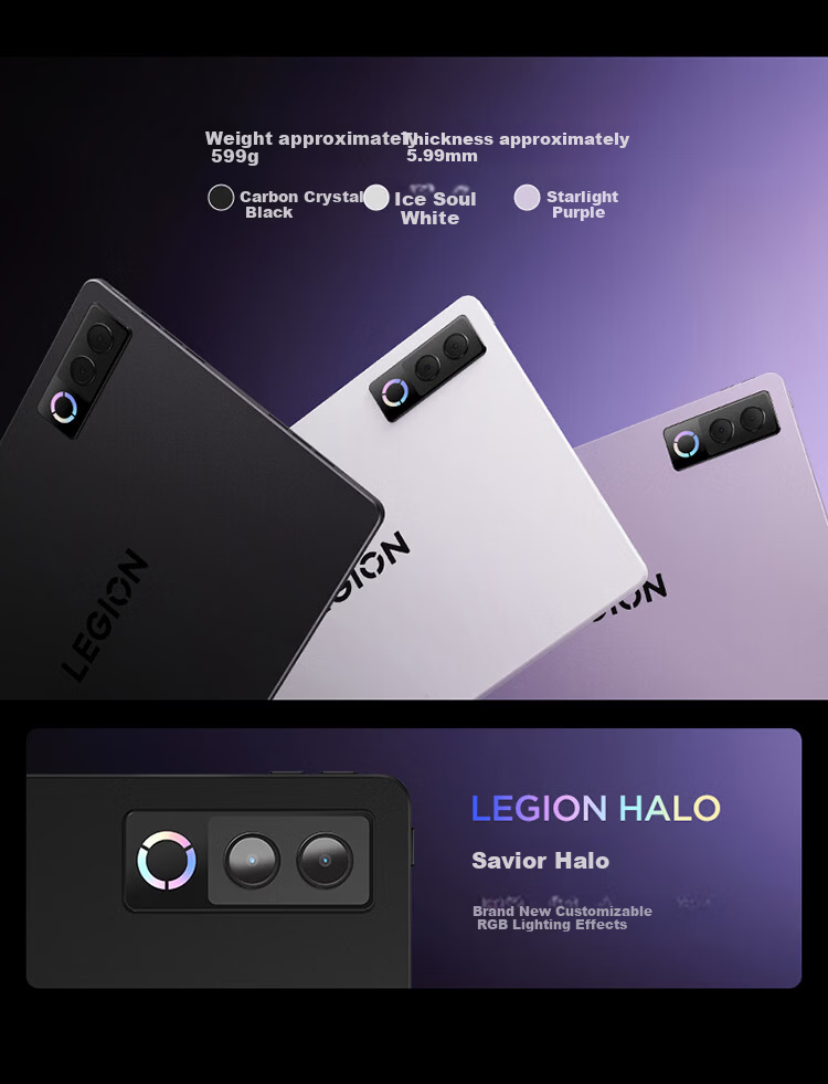 Lenovo Legion Y900 New 13-inch AI Tablet Gaming 4K 144Hz Snapdragon 8 Gen 2 Flagship 12GB+256GB White Education Discount National Subsidy 4