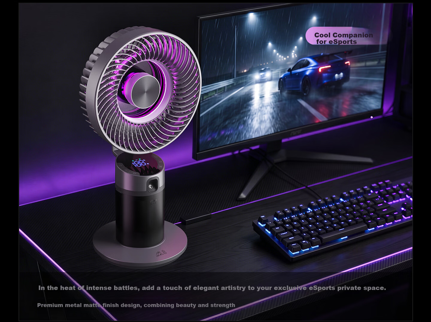 Puppy Cool Mist Pro Silent Desktop Fan Oscillating Table Fan Long Battery Life Office Bedroom Gaming Desk Fan 21