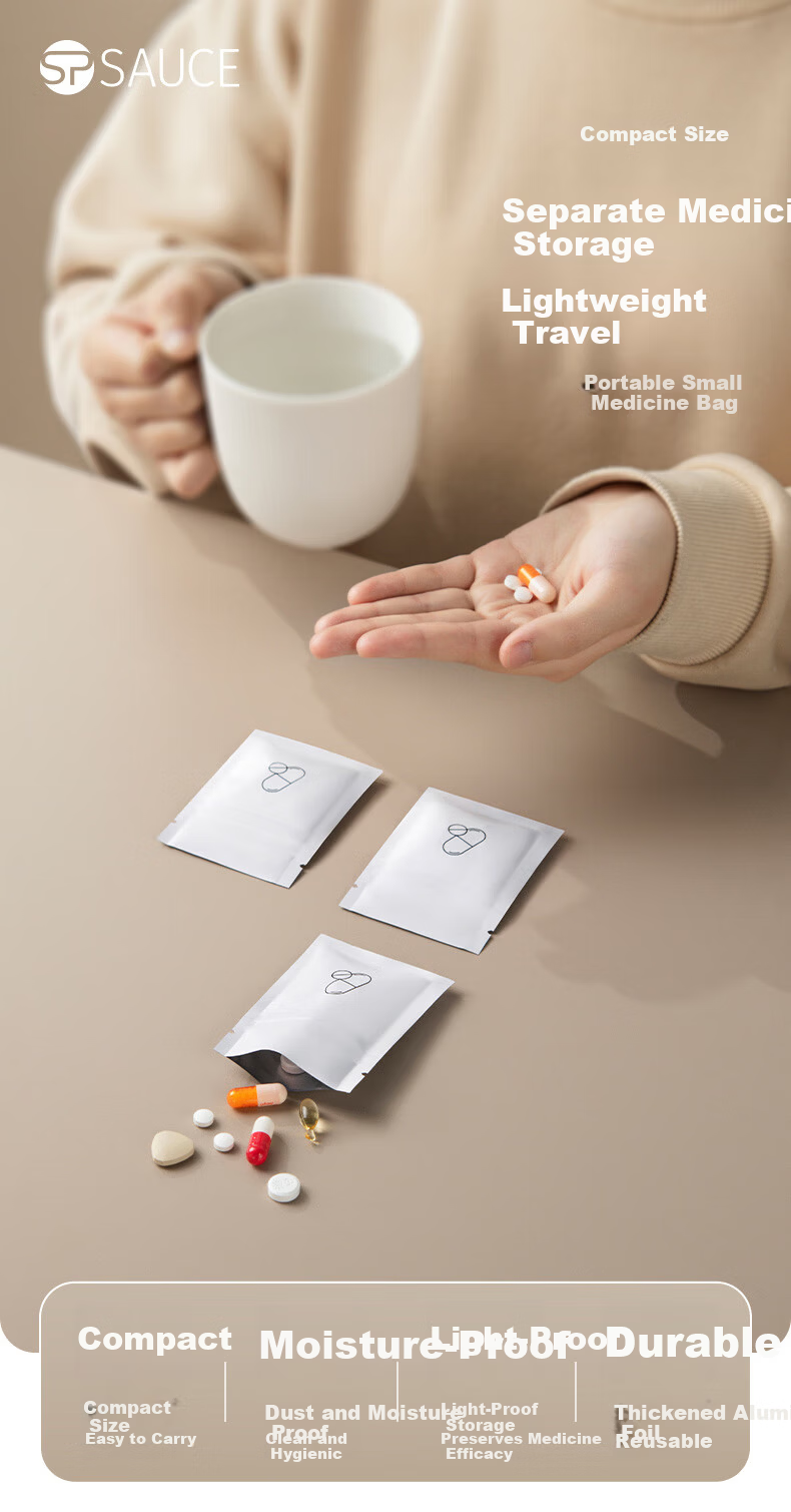 SP SAUCE Mini Portable Pill Bag Medicine Tablet Storage Bag Medicine Box Travel Organizer 10 Pieces 1