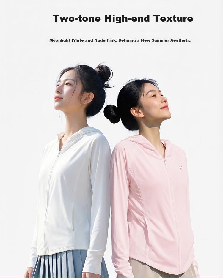 Keep Women's UV Protection Sun Shirt Ice Cooling Slim Fit Breathable Waist-Cinching Running Sports Jacket 9