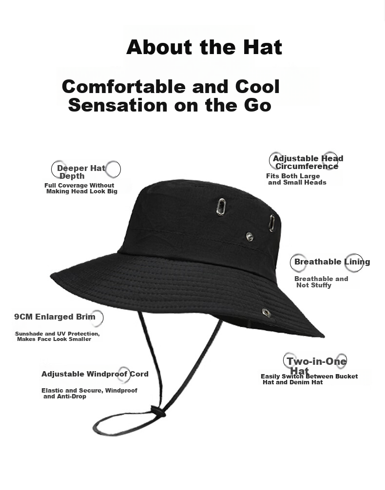 CARTELO Men's Sun Protection Hat Summer Outdoor UV Protection Breathable Mountaineering Fisherman Hat with Face Cover for Women 4