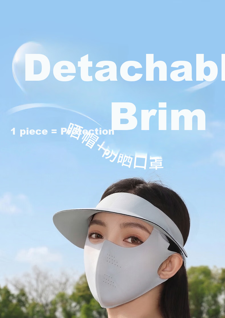 Muerxi Full Face Sun Protection Mask with Neck Guard, Ice Silk Breathable Outdoor Cycling Face Cover, Sports Sun Protection Mask 1