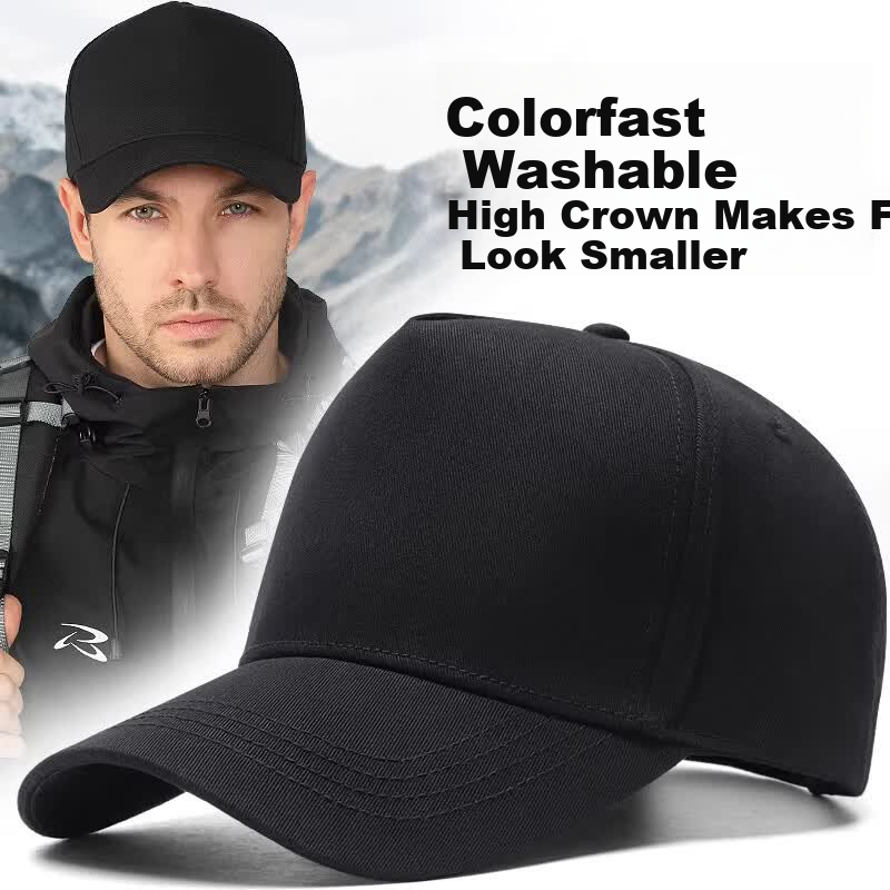 Miiow Men's Summer Deep High-Top Hat Casual Black Baseball Cap Sunshade Duckbill Hat