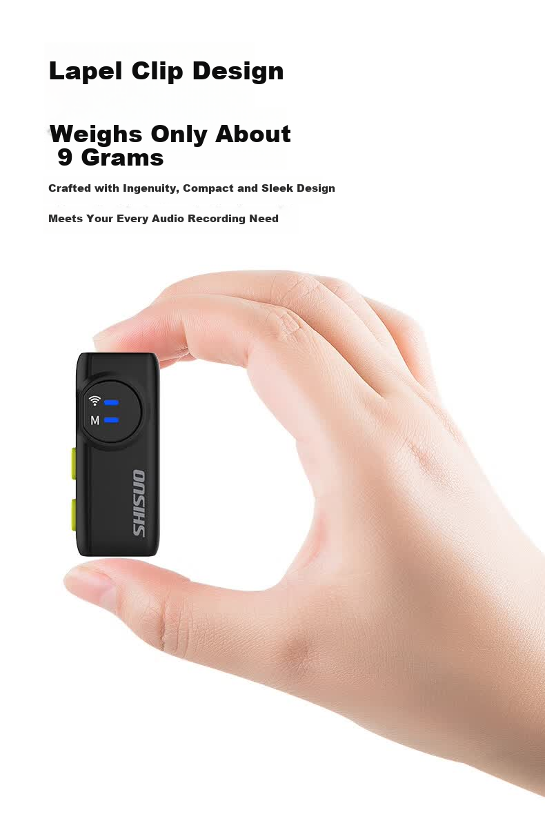 SHISUO A5 Wireless Lavalier Microphone for Live Streaming, Mobile, Computer, Camera, Recording, Outdoor Interview, Noise Reduction, TikTok Karaoke, Short Video Shooting, Multiple Versions Available 3