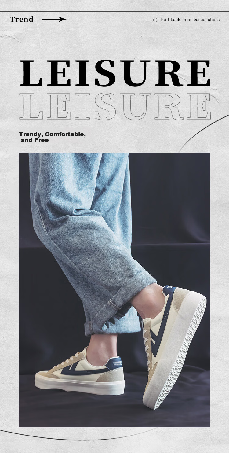 Warrior Men's Canvas Low-Top Sneakers Thick Sole Height Increasing Casual Sports Shoes 872 Beige Gray Dark Blue Size 43 1