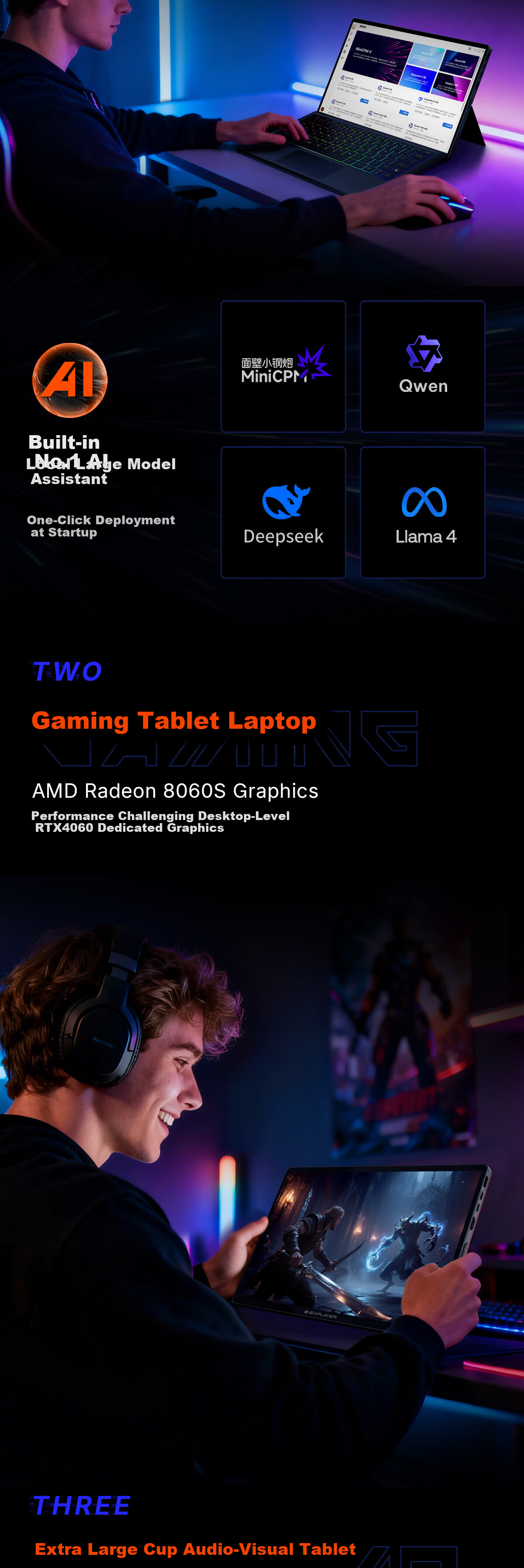 One XPlayer OneXStation i1 New AMD Ryzen AI Max+395mini Workstation Mini PC Support OpenClaw High-Performance AI Desktop Computer 4