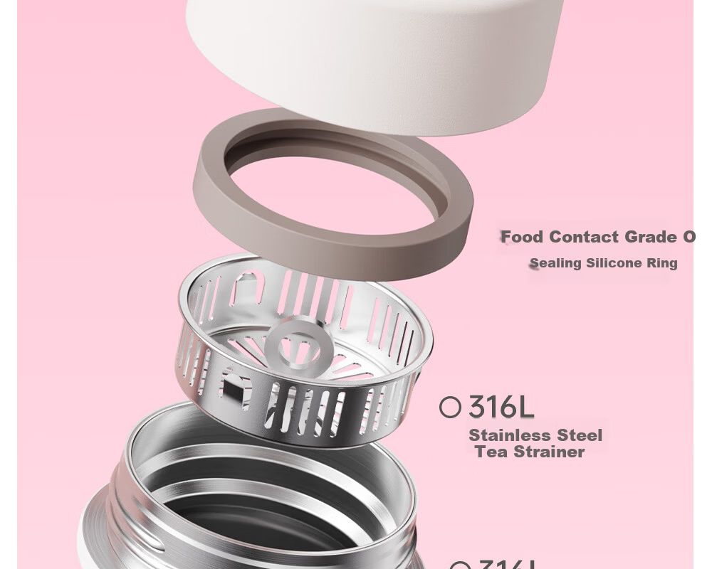 FUGUANG 316L Stainless Steel Insulated Cup Cute Mini Portable Pocket Tea Bottle for Students and Women 20