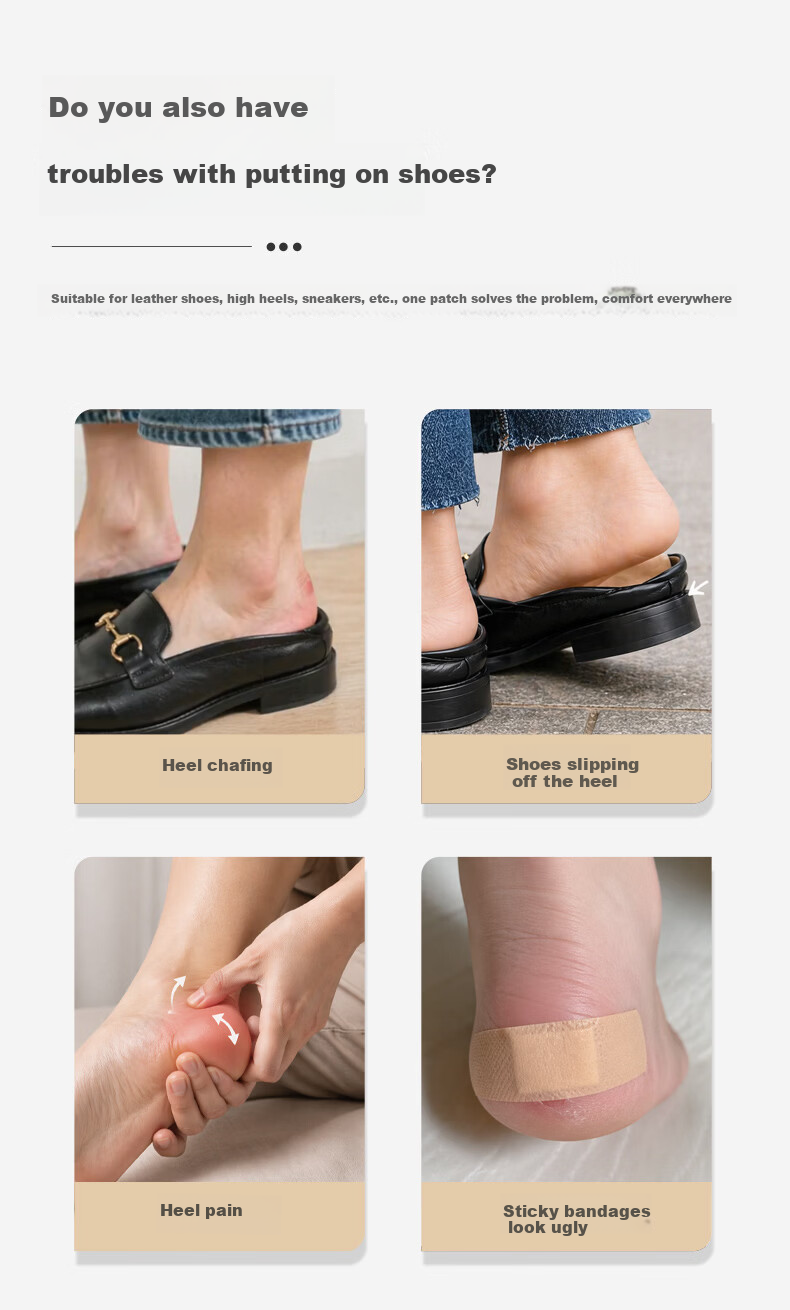 FOOTOPPO Heel Protector Anti-Friction Pads for Shoes High Heels Prevent Heel Slippage 2