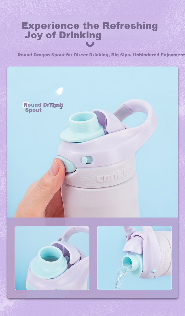 Contigo Kangdike Plastic Cup for Men And Women Students, Sports Water Bottle with Lock, 600ml Starry Journey HBC-DEM108 3