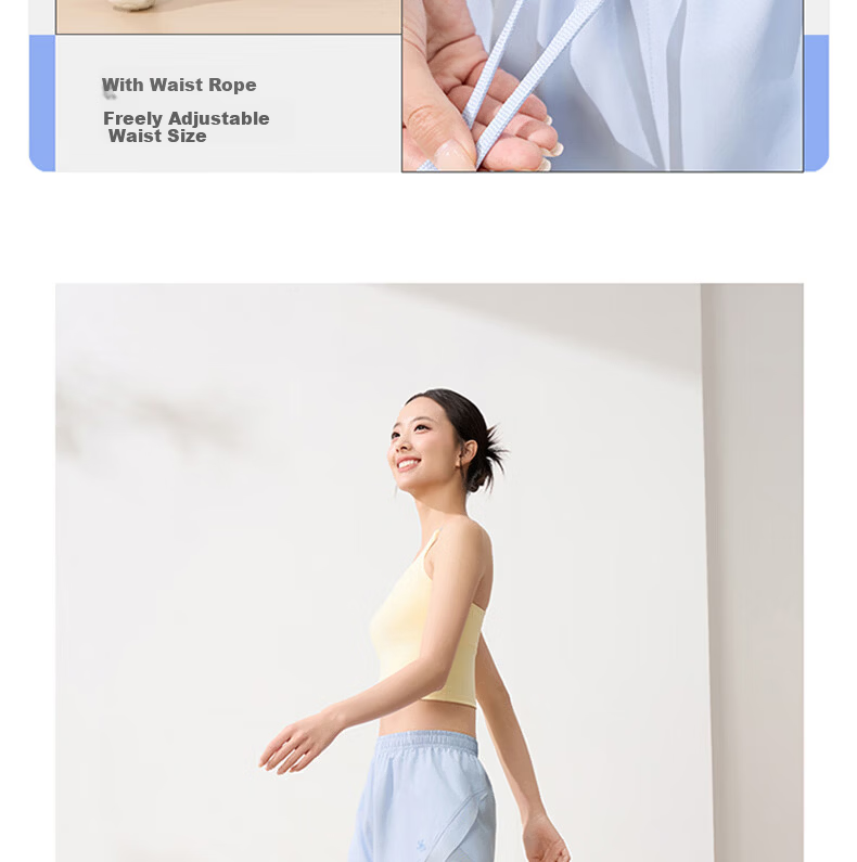 361° Women's Summer Sports Shorts Quick-Dry Sun Protection Running Ice Silk Anti-Exposure Five-Point Pants 662624702-3 5
