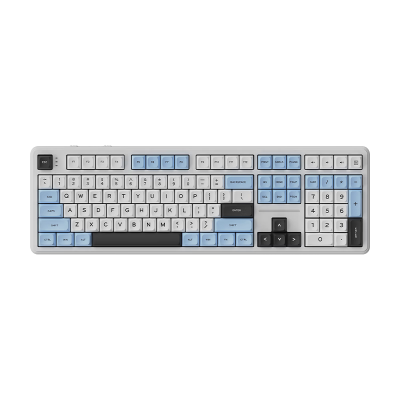 Ikbc Answer 108 Tri-mode Mechanical Keyboard Wired Office Keyboard Round Stone Gray Ultra-quiet Switch