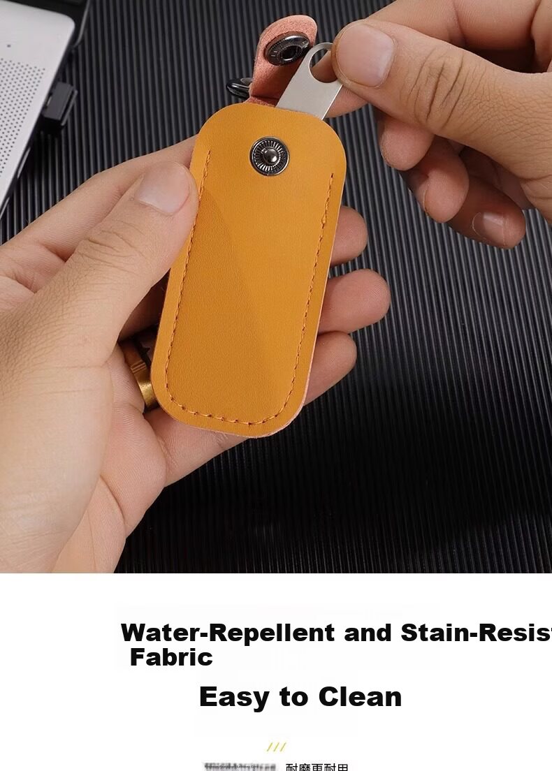 LinkStone USB Flash Drive Storage Case Protective Cover, Anti-Loss And Shockproof Shell, Portable Compact Keychain, Specially Designed for USB Drives, PU Leather 4