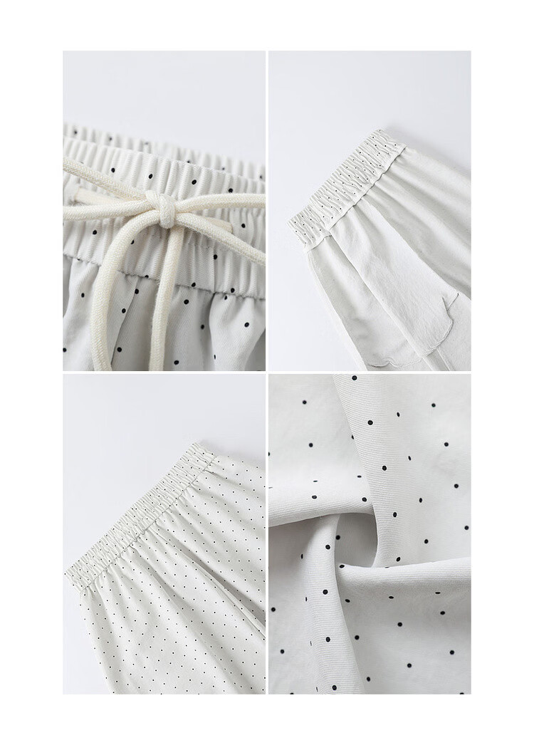 Demana [Comfort Zero Pressure Pants] Summer Korean Retro Polka Dot Straight Leg Elastic Waist Loose Slim Versatile Women's Casual Pants 12