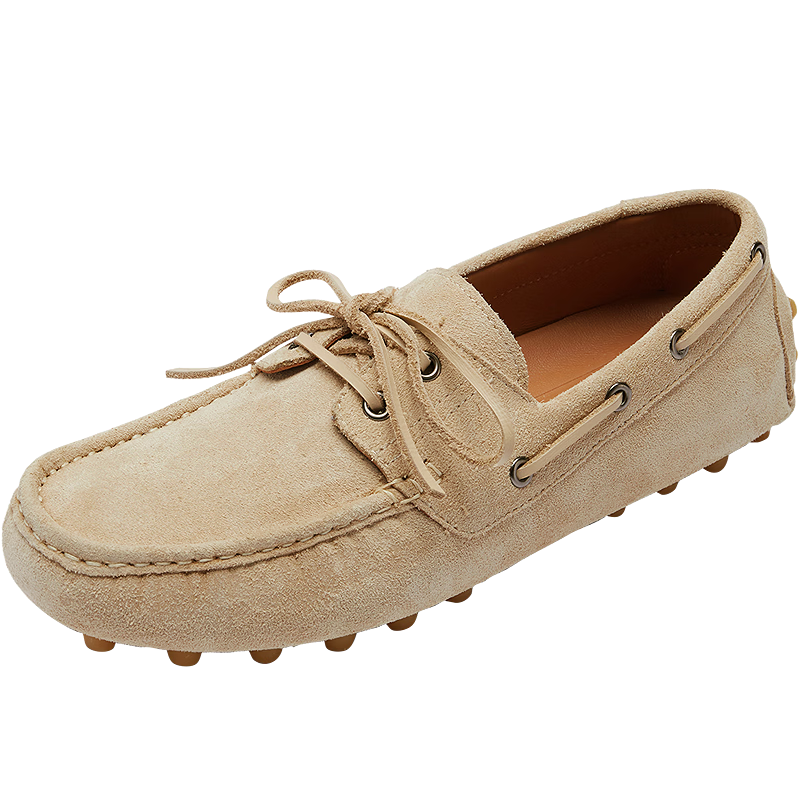 Le Saunda 2026 Spring Summer New Genuine Leather Premium Casual Commuter Loafers Women 6T15501 Elegant Apricot TPS35