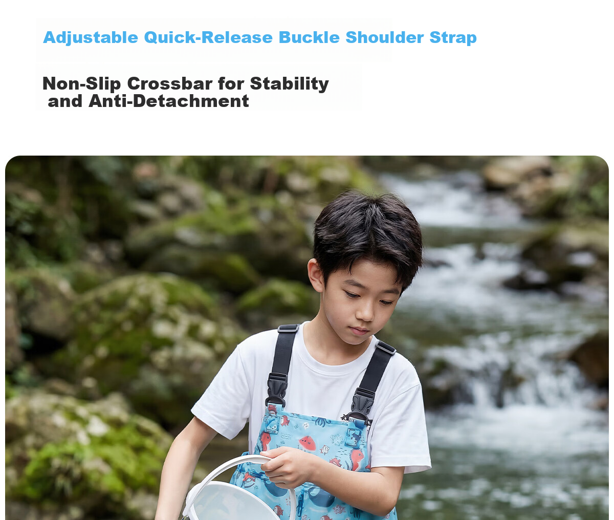361° Kids Waterproof Wading Pants One-Piece Water Shoes New Stream Trekking Outdoor Fishing Water Play Pants 12