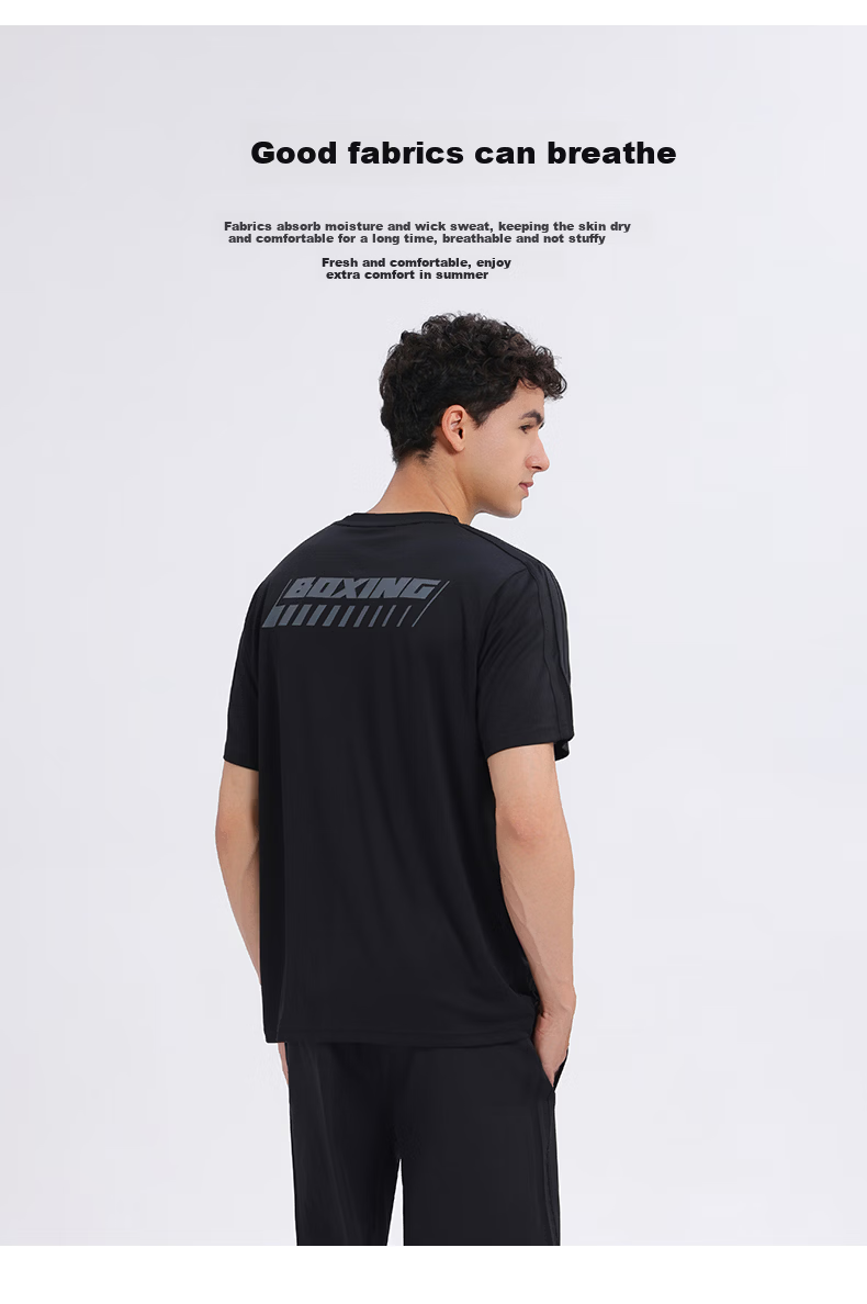 Adidas 26 New Men's Short-Sleeve Summer Lightweight Quick-Dry Outdoor Sports Round Neck Casual T-Shirt, Off-White, 3XL 2