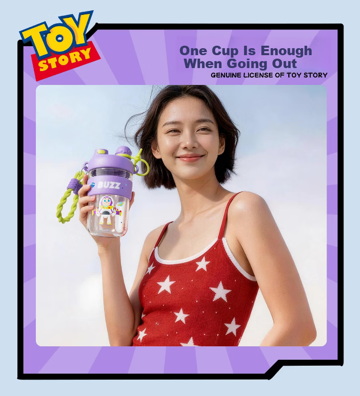 Germ Germ Gemi Toy Story Kids Purple Sports Portable Cloud Travel Cup (Buzz Lightyear) 17