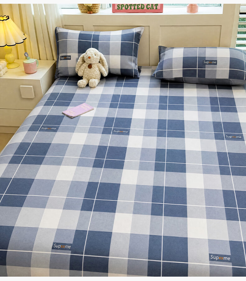 Grace 100% Cotton Bed Sheet A-Class 7A Antibacterial Full Cotton Double Quilt Cover Single Piece 200*230cm Printed 5