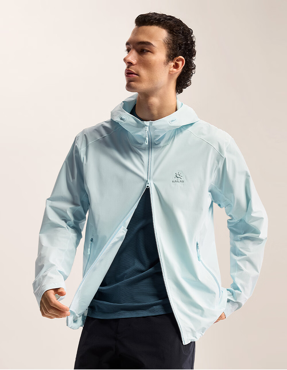 KAILAS M3-X Men's Softshell Jacket Outdoor Hiking Durable Stretch Breathable Lightweight Windproof Hooded Summer Coat 1