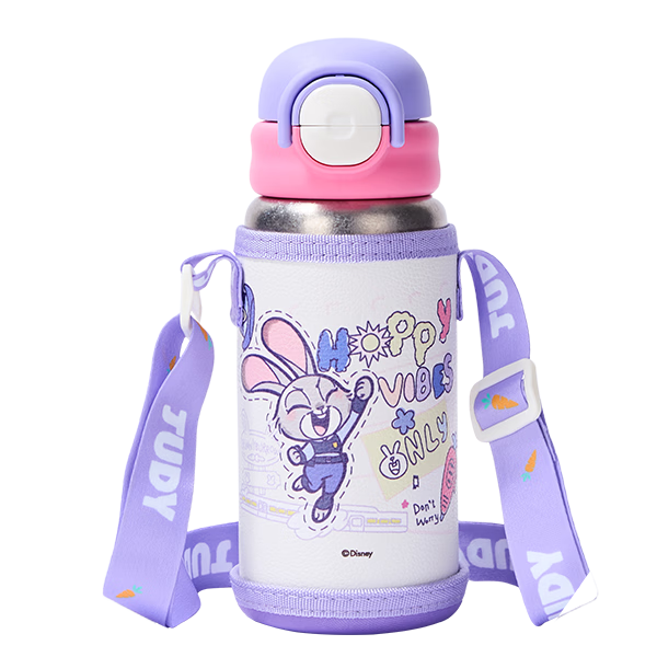Disney Toy Story Pure Titanium Inner Vacuum Insulated Straw Cup with Sleeve Portable Outdoor Water Bottle Dual Drink Gift for Men