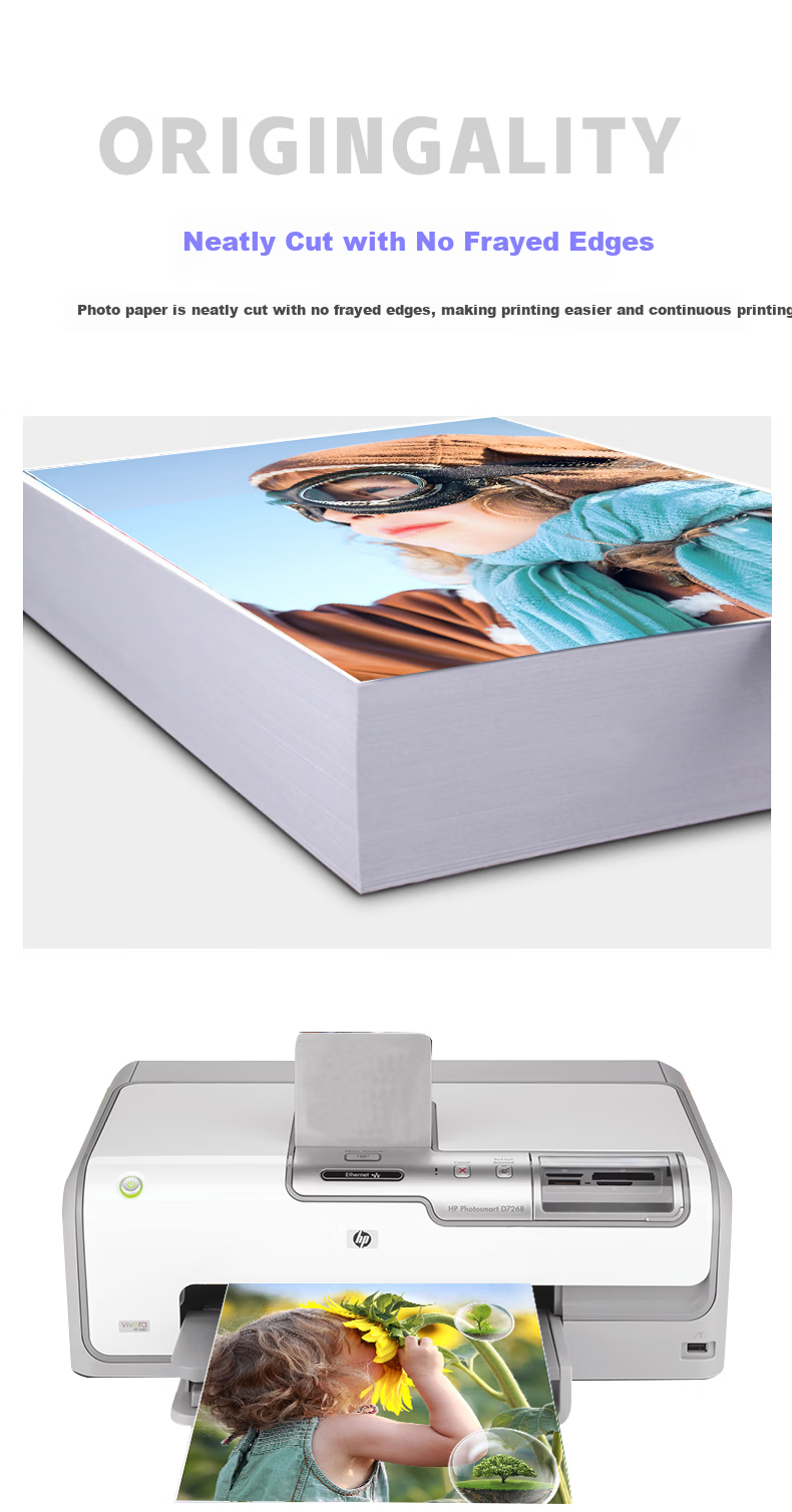 DOCON A4 Home Photo Inkjet Printing Paper High Gloss Photo Album Paper A4 200g 20 Sheets/Pack 5