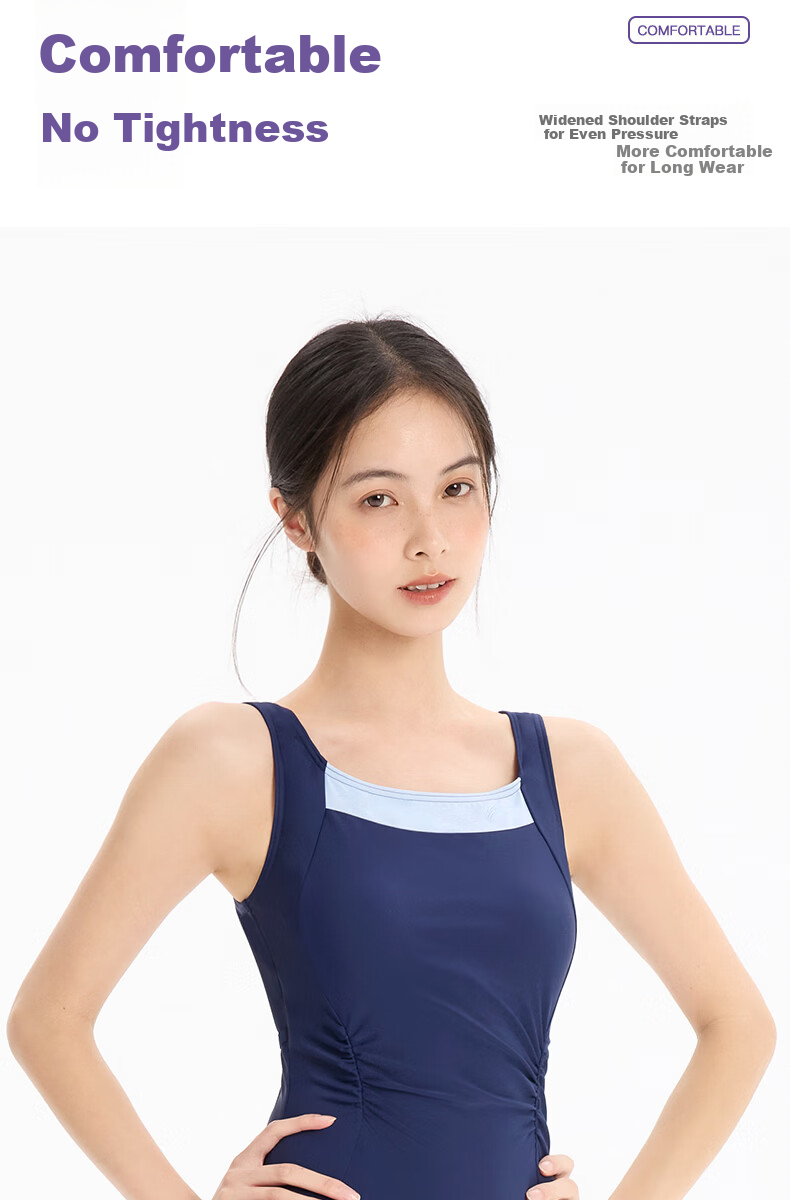 LI-NING Women's Premium 2026 New One-Piece Professional Training Triangle Swimsuit 1662 Gray XL 8