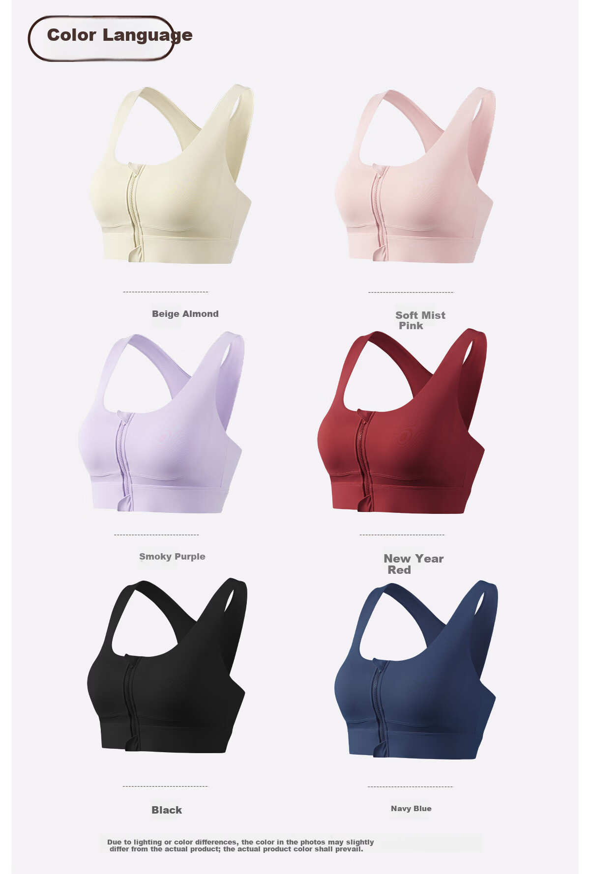 361° Sports Bra Shock Absorption High-Intensity Front Zipper Plus Size Yoga Bra Fitness Anti-Sagging Yoga Tank Top 28